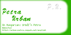 petra urban business card